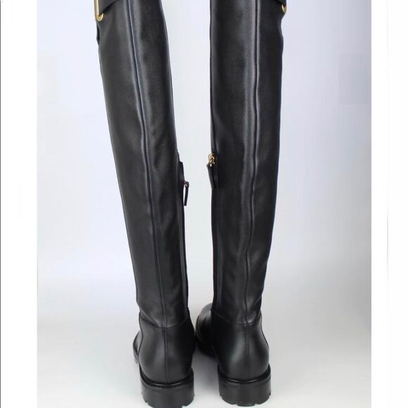 Authentic VALENTINO GARAVANI RUNWAY Bowrap buckled leather over-the-knee boots - Picture 7 of 16